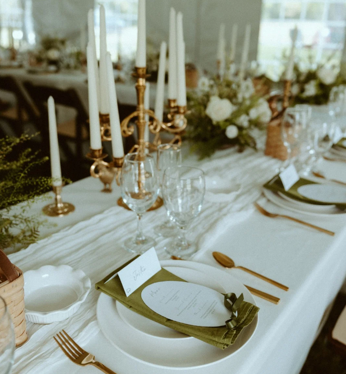 Elegant wedding setting